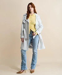 Furniq Uk Women's Leather Trench Coat, Created for Macy's