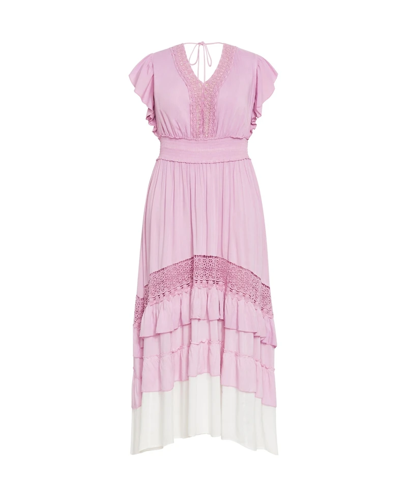 City Chic Plus Destiny Ombre Maxi Dress