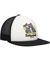 Quiksilver Men's White/Black Tripson Trucker Snapback Hat