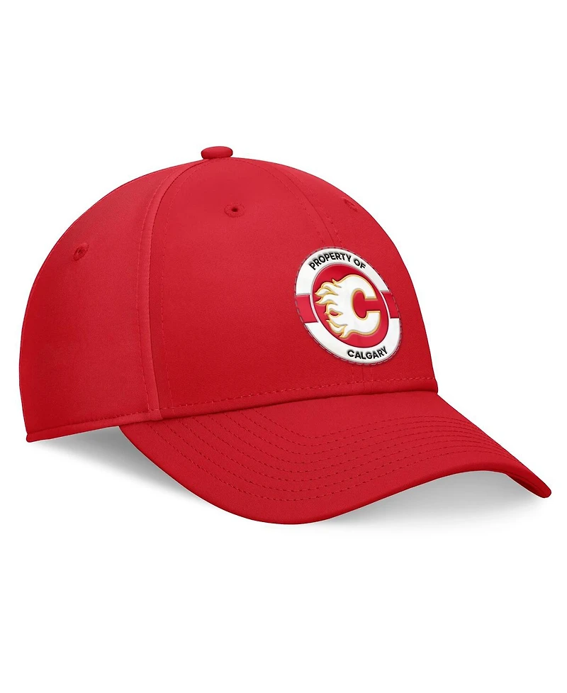 Fanatics Men's Red Calgary Flames Authentic Pro Training Camp Flex Hat