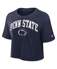 Nike Women's Navy Penn State Nittany Lions Athletic Prep Arch Performance Cropped T-Shirt
