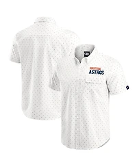 Darius Rucker Collection by Fanatics Men's Cream Houston Astros Printed Button-Down Shirt