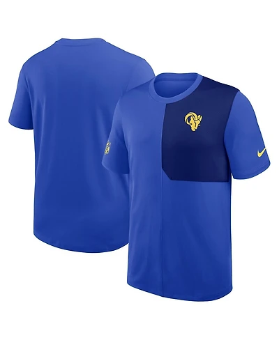 Nike Men's Royal Los Angeles Rams Sideline Uv Performance Coach T-Shirt