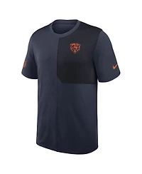 Nike Men's Navy Chicago Bears Sideline Uv Performance Coach T-Shirt
