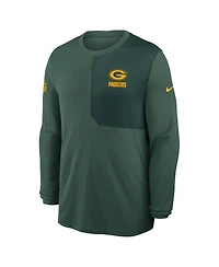Nike Men's Green Bay Packers Sideline Coach Uv Performance Long Sleeve T-Shirt