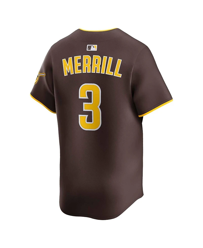 Nike Men's Jackson Merrill Brown San Diego Padres Road Limited Jersey