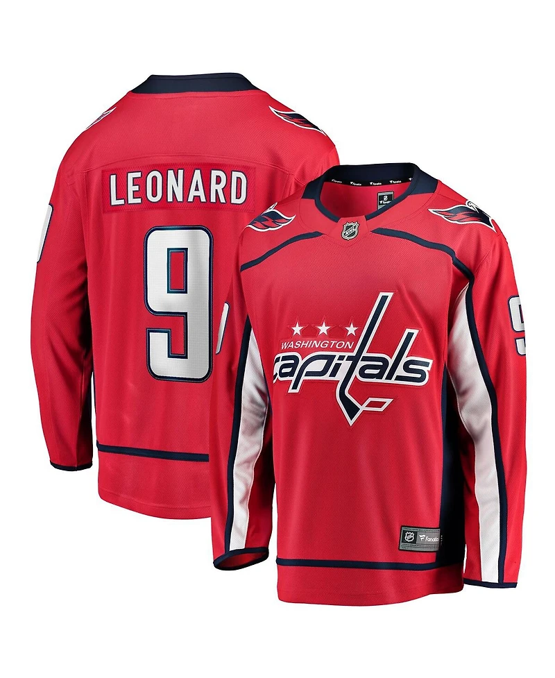 Fanatics Men's Ryan Leonard Red Washington Capitals Home Breakaway Jersey