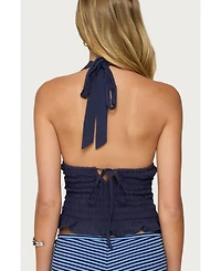 Edikted Women's Larissa Scrunch Halter Top