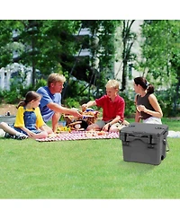 16 Quart 24-Can Capacity Portable Insulated Ice Cooler with 2 Cup Holders