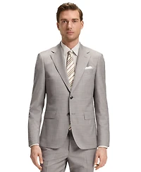 Boss by Hugo Men's Checked Virgin Wool Regular-Fit Suit