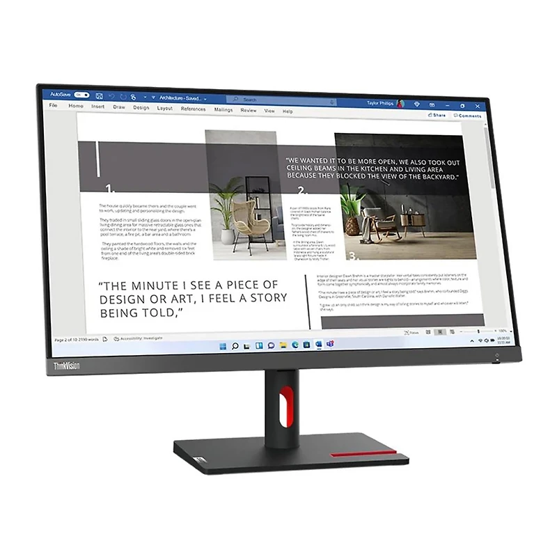 Lenovo ThinkVision S27i-30 27" 16:9 Full Hd 100Hz Ips Wled Lcd Monitor, Storm Gray