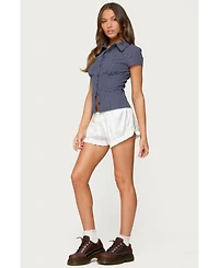 Edikted Women's Polka Dot Tailored Button Up Shirt