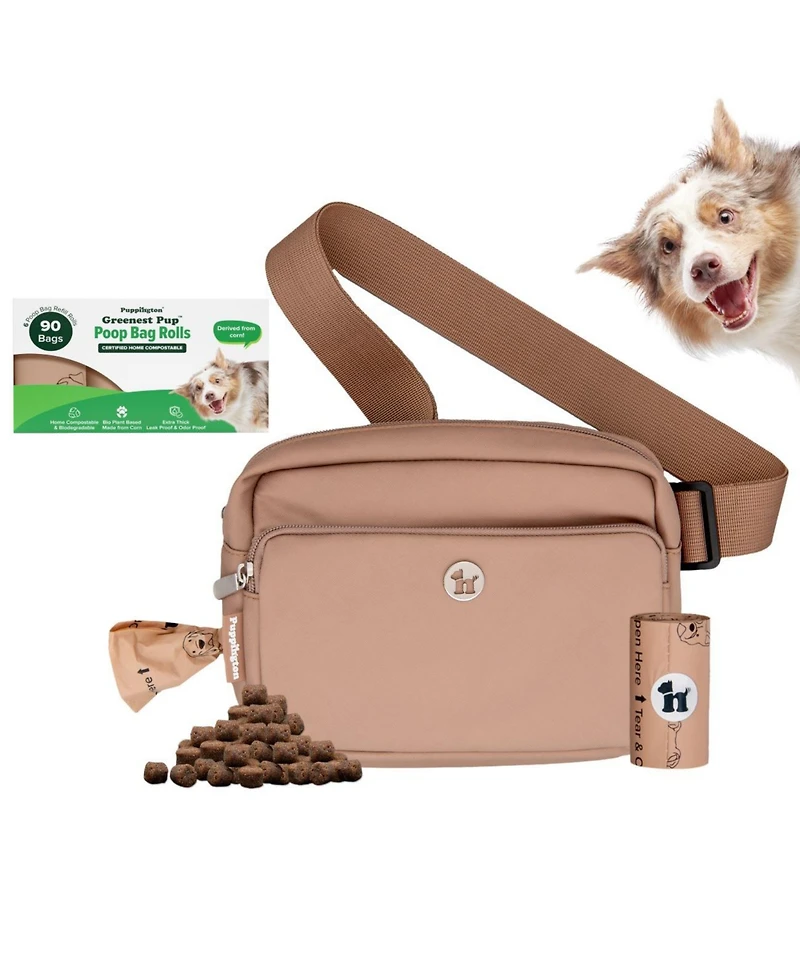 Puppington Walk Star Kit: 3-in-1 Dog Walk Bag plus Matching 90 Refill Dog Bags