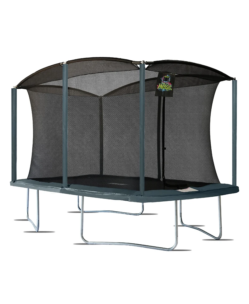 Plexalife 8 x 12 Ft Rectangular Outdoor Trampoline Set with Premium Safety Enclosure Gymnastics Rectangular Trampoline for Kids and Adults