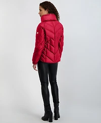 Karl Lagerfeld Paris Women's Pillow-Collar Puffer Coat