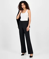 Le Suit Women's Piping-Trim Two-Button Pantsuit
