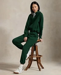 Polo Ralph Lauren Womens Shrunken Fit Fleece Hoodie Drawstring Sweatpants