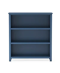 Guidecraft Taiga 3-Shelf Bookcase - Navy: 42" Bookshelf and Storage Unit for Bedrooms or Playrooms, Wooden Shelving Books, Toys, School Supplies
