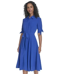 Calvin Klein Women's Short-Sleeve Midi Shirtdress
