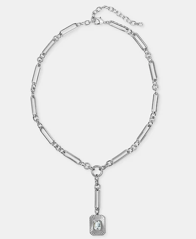 On 34th Crystal Charm Lariat Necklace, 16" + 3" extender, Macy's Exclusive