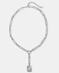 On 34th Crystal Charm Lariat Necklace, 16" + 3" extender, Macy's Exclusive