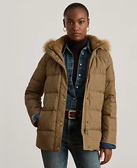 Lauren Ralph Women's Faux-Fur Hooded Puffer Coat
