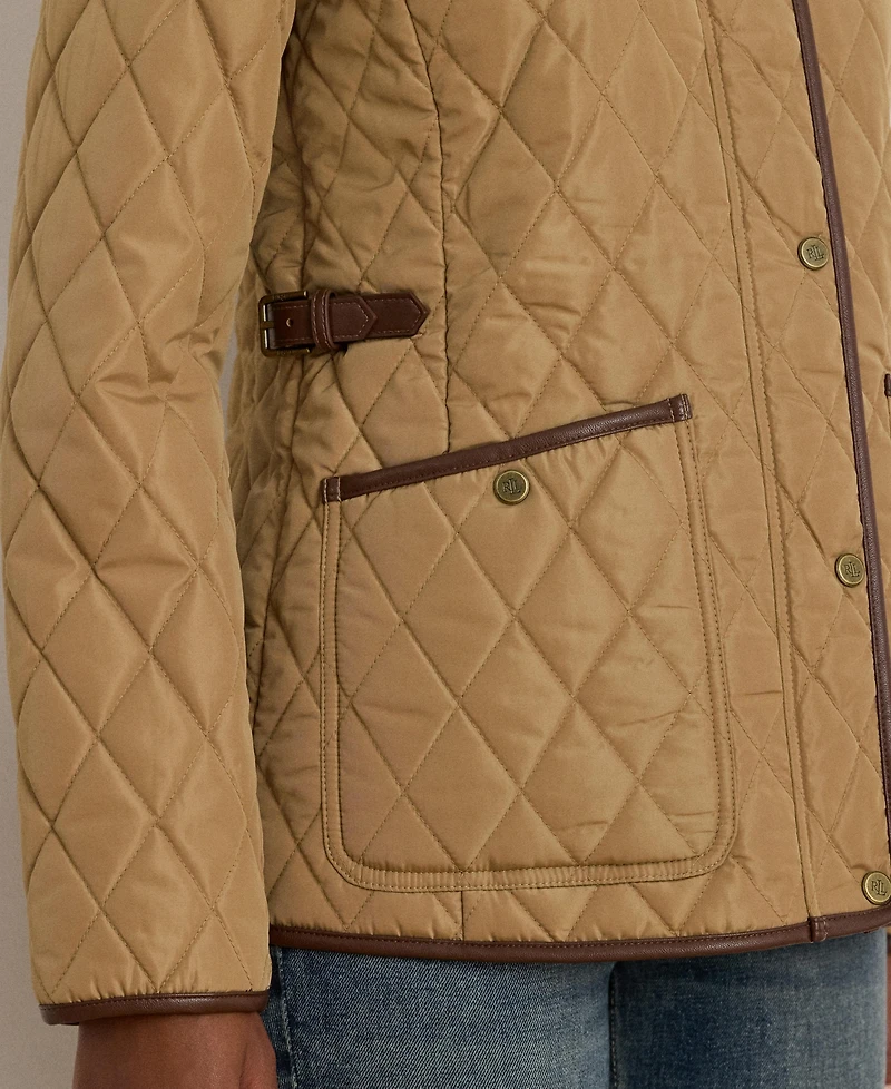 Lauren Ralph Women's Quilted Velboa-Lined Coat