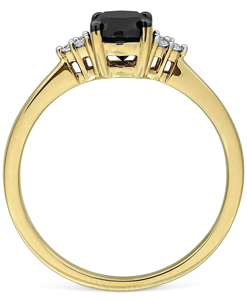 Black Diamond Oval Engagement Ring (1 ct. t.w.) 14k Gold