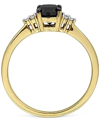 Black Diamond Oval Engagement Ring (1 ct. t.w.) 14k Gold