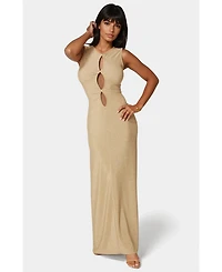 Bebe Women's Twist Front Cut Out Maxi Dress