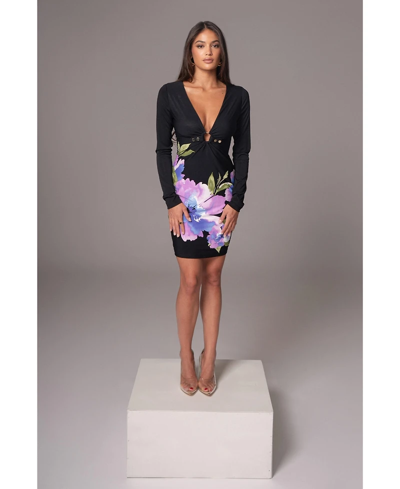 Jluxlabel Women's Print Exotic Flower Dress