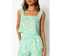 Petal and Pup Women's Dayla Short Set - Green