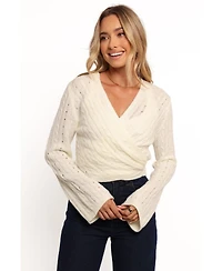 Petal and Pup Women's Kaelie Wrap Front Knit Top