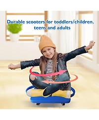 Floor Scooter Board with Handles, Sitting Scooter for Kids Indoor Play