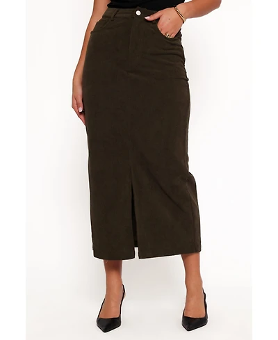 Petal and Pup Women's Myra Corduroy Midi Skirt
