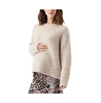 Ripe Maternity Maternity Theo Cosy Knit Sweater in Latte - Stylish and Comfortable Knitwear