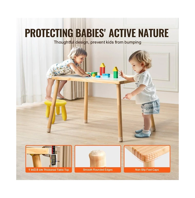 Slickblue Kids Sensory Table Double-Sided Activity Table Indoor Outdoor Play