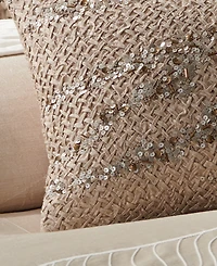 Donna Karan Home Hand Smocked Sequins Decorative Pillow, 20" x 14"