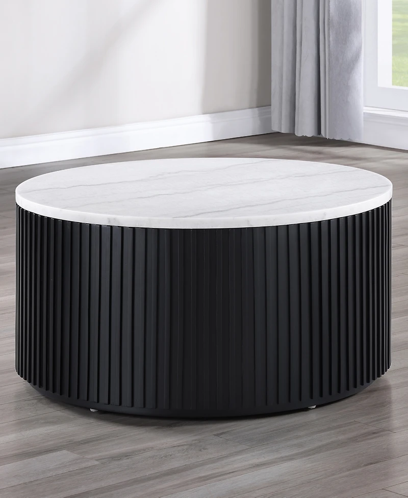 Bramwell 36" Wood Marble Top Cocktail Table