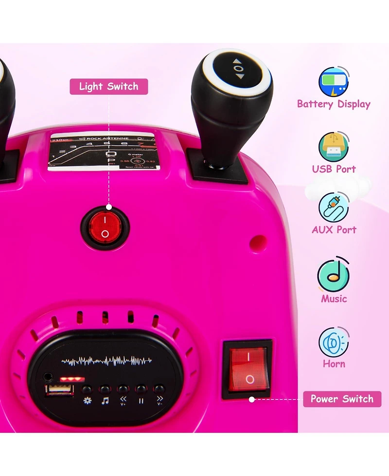 12V Kids Ride On Bumper Car with Remote Control Lights and Music