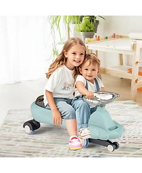Wiggle Car with Hauling Rope Ride on Toy with Under-Seat Storage