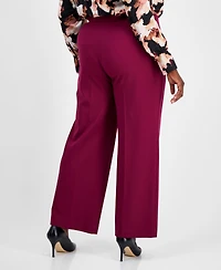 Anne Klein Plus Pull-On Wide-Leg Pants
