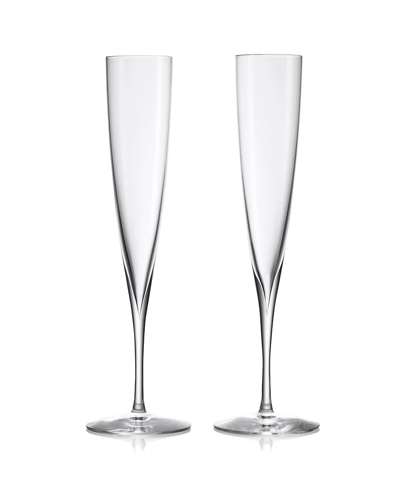 Waterford Elegance Trumpet Flute Glasses, Set of 2