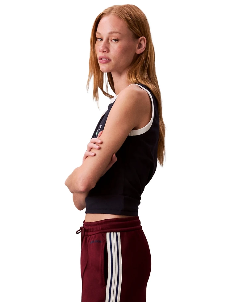 Calvin Klein Jeans Women's High-Shine French Terry Track Pants