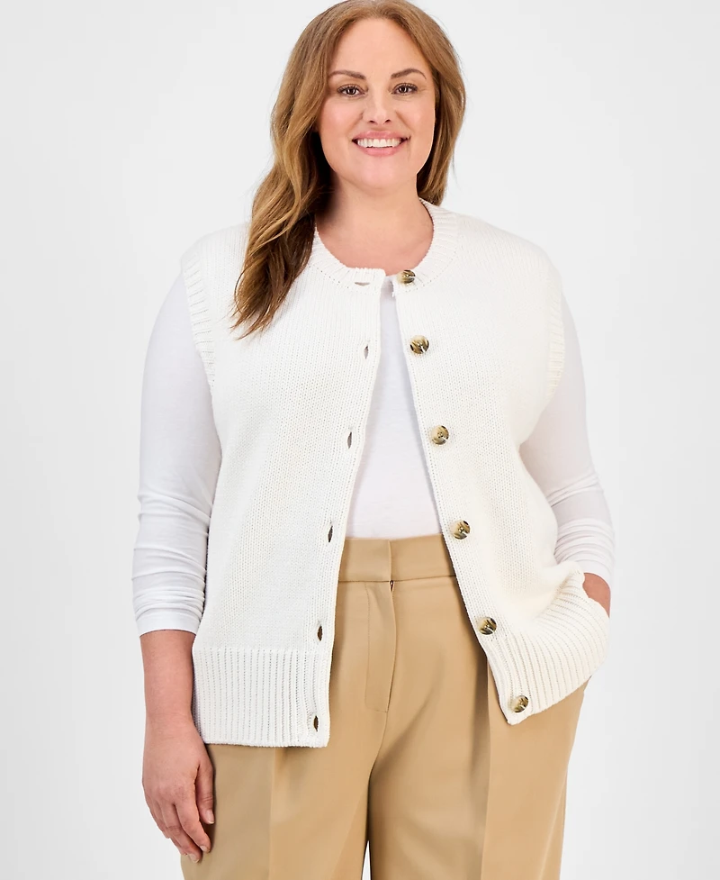 Anne Klein Plus Cardigan Sweater