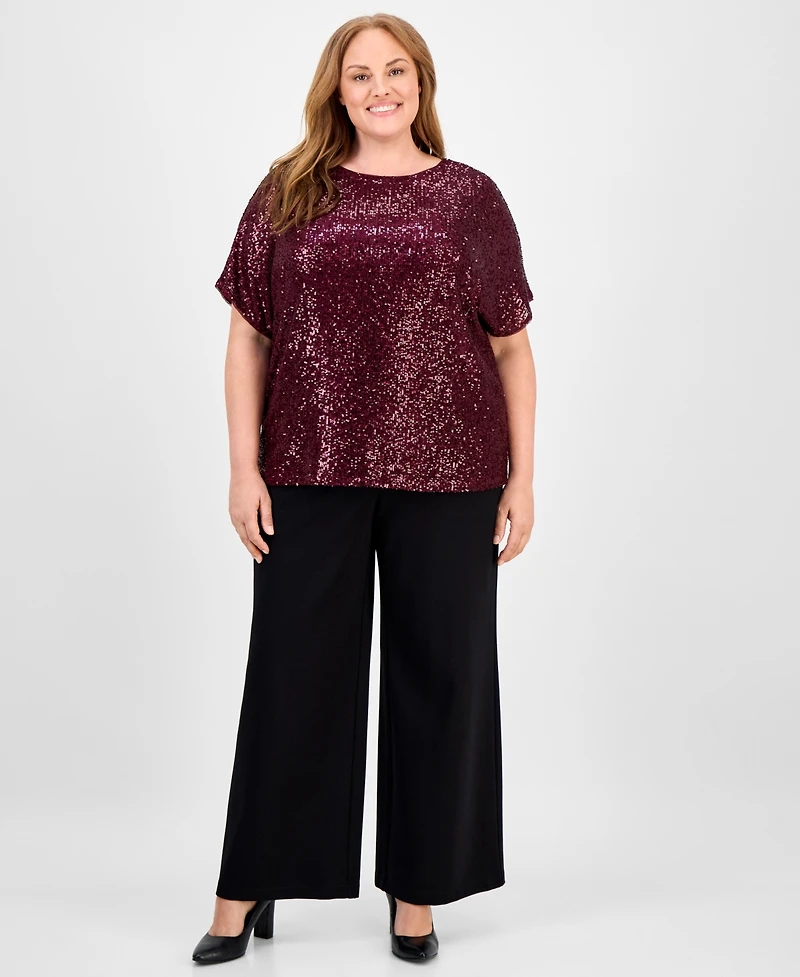 Anne Klein Plus Sequin Top