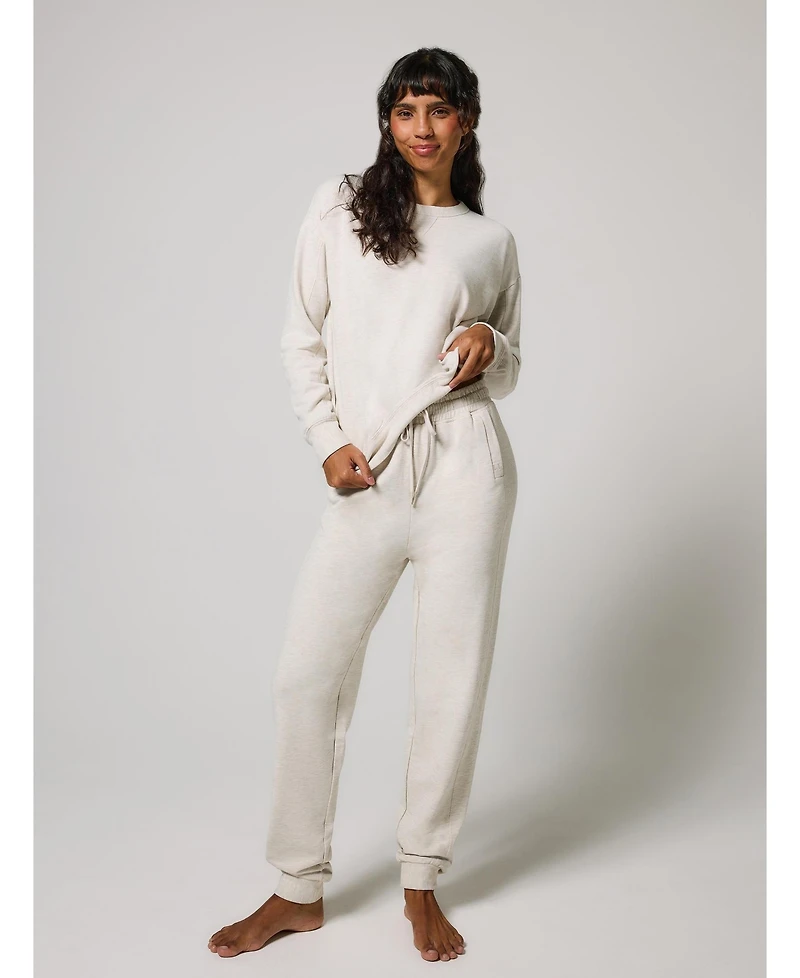 Lovall Women's Luxe Lounge Regular Jogger + Sweatshirt