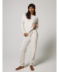 Lovall Women's Luxe Lounge Regular Jogger + Sweatshirt