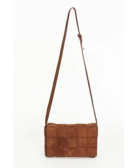 Women's Woven Suede Shoulder Bag, Created for Macy's