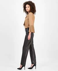 Anne Klein Women's Faux-Leather Pull-On Pants